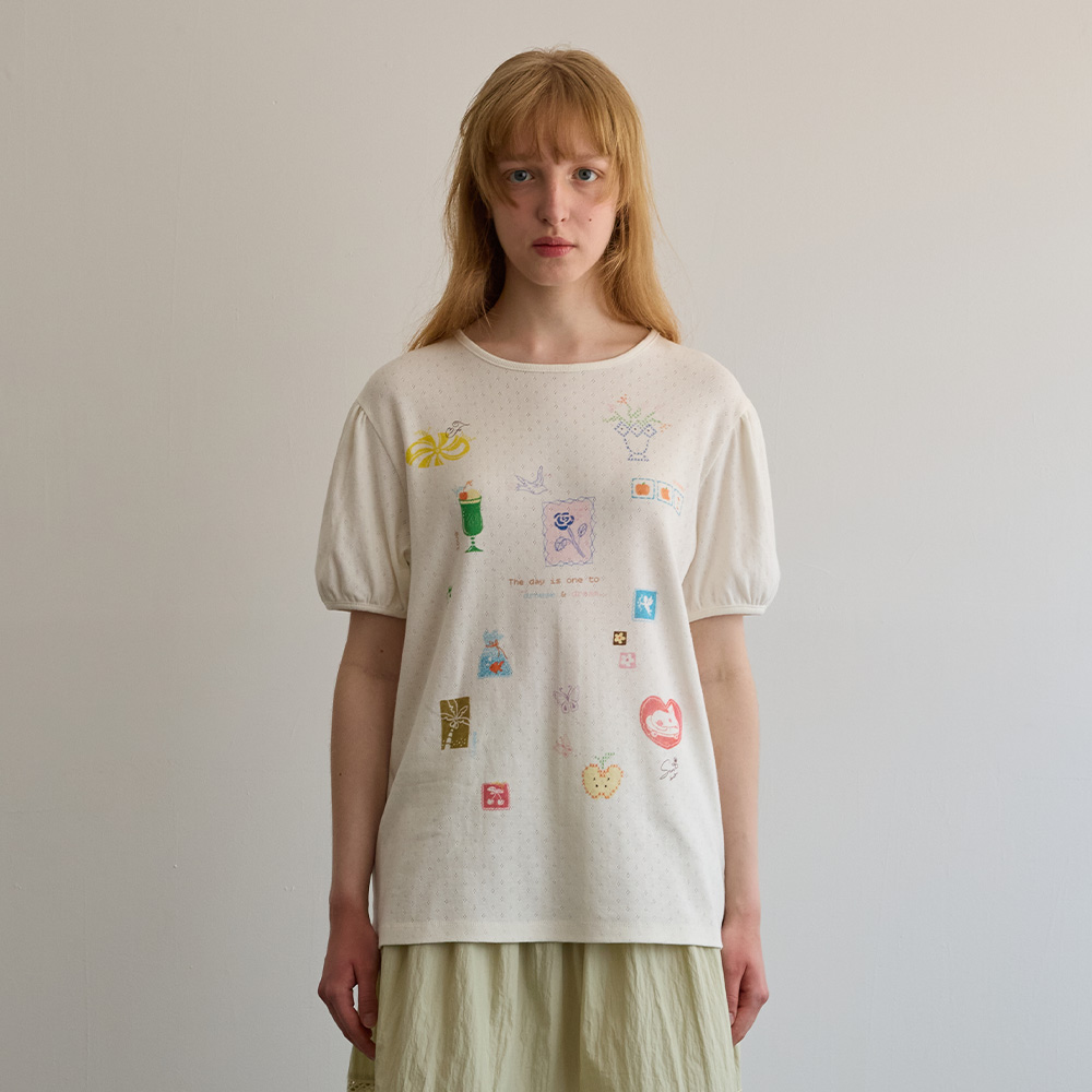 【OHESHIO】APPLE DOT OVERFIT T-SHIRT オーバーフィットTシャツ 新品 韓国 OHESHIO APPLE DOT OVERFIT T-SHIRT人気 半袖