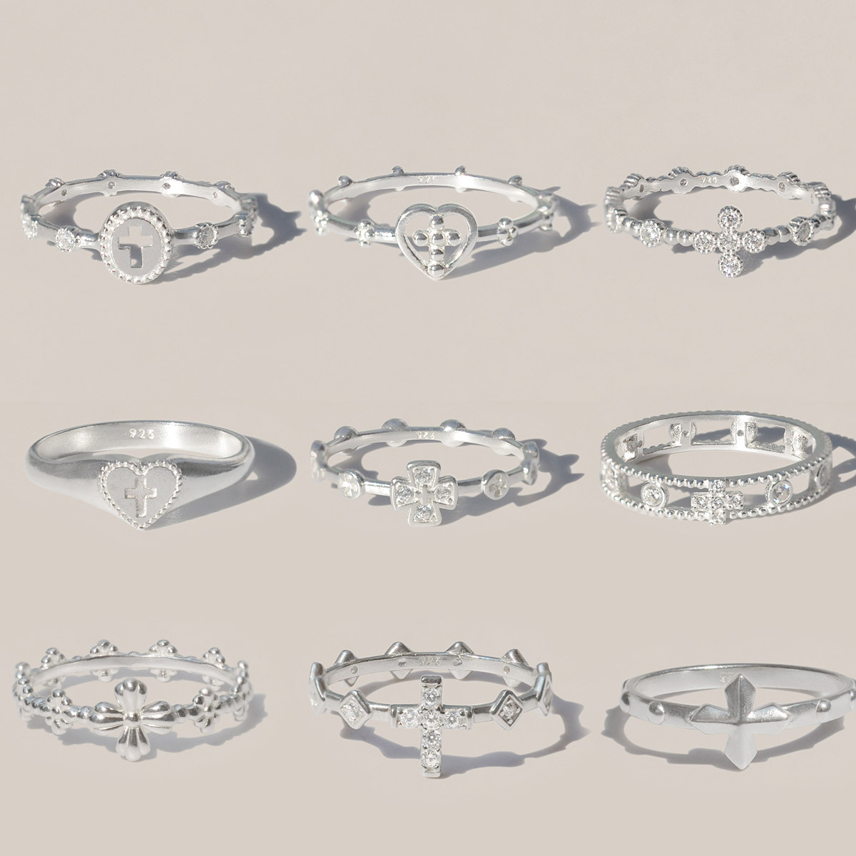 Sun Glitter Eternity Ring 2mm - Cognac - 감도 깊은 취향