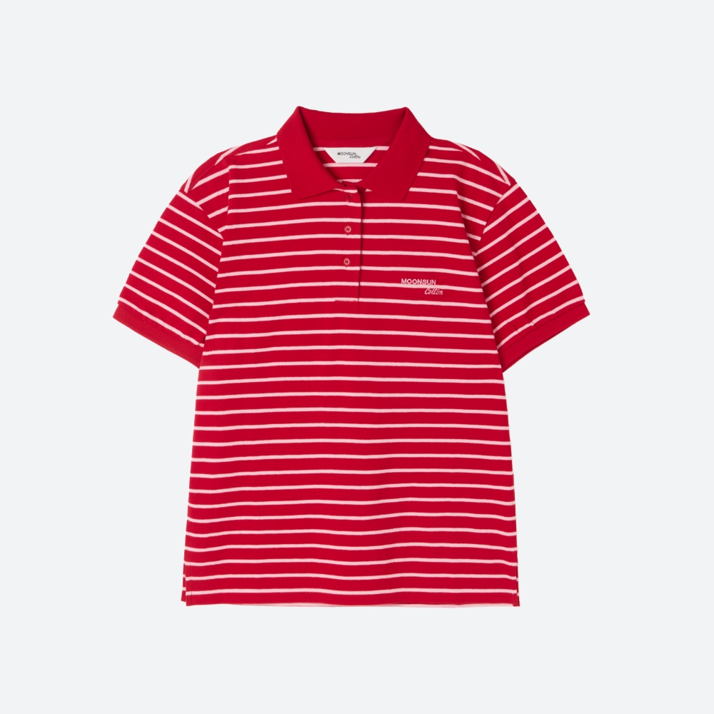Umbro x MOONSUN Blockcore Stripe T-Shirt / Red - 감도 깊은