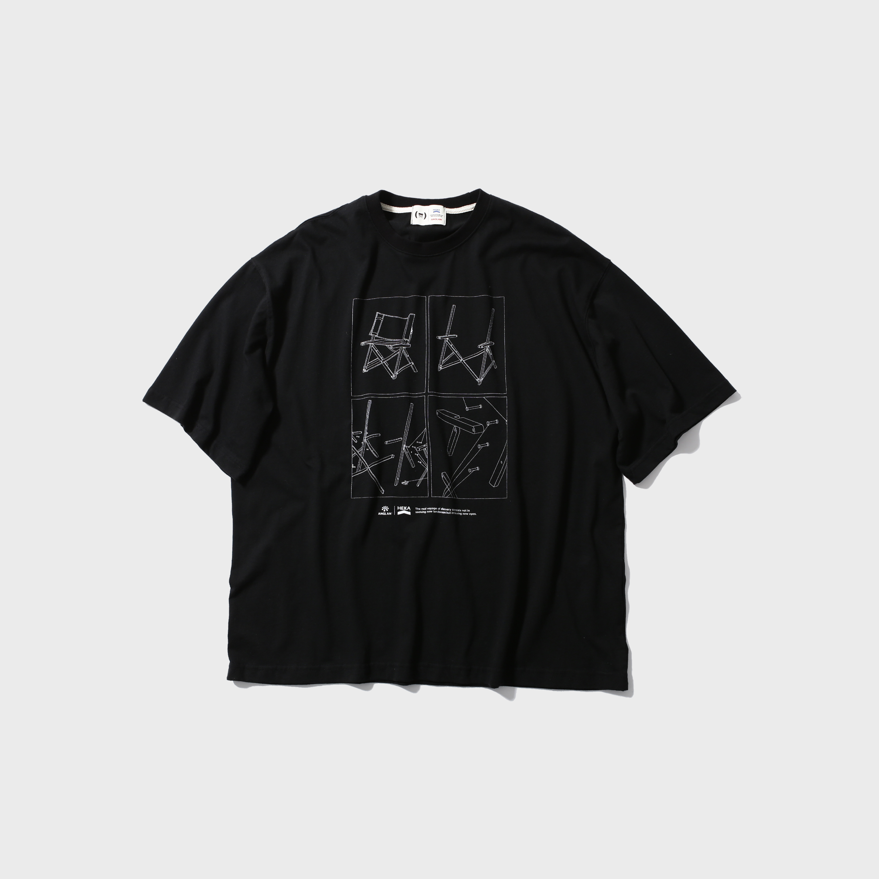 【ANGLAN x HEKA】How to Make Chair Half Tee ANGLAN x HEKA] How to Make Chair Half Tee - ブラック