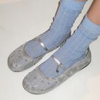 Bliss 0025. Studded Mesh Flat - 3colors