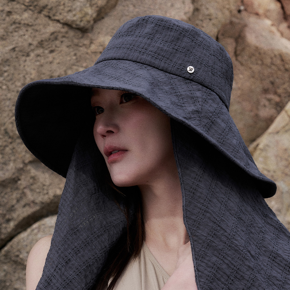 ■ENGBROX■ sunset heart strap wide hatwhite EBHT24004WH sunset heart strap wide hat_beige - 감도 깊은 취향 셀렉트샵 29CM