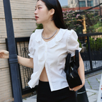 Nina Ruffle Blouse - White