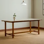 [장미맨숀] 로사 세라믹 원목 식탁/책상/카페 테이블 1800