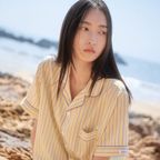 (w) 버터 크림 반팔 잠옷 세트