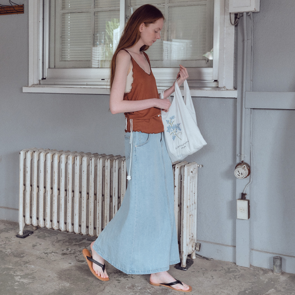 LAMEREI ■ Shirring Banding Long Skirt Shirring Banding Long Skirt