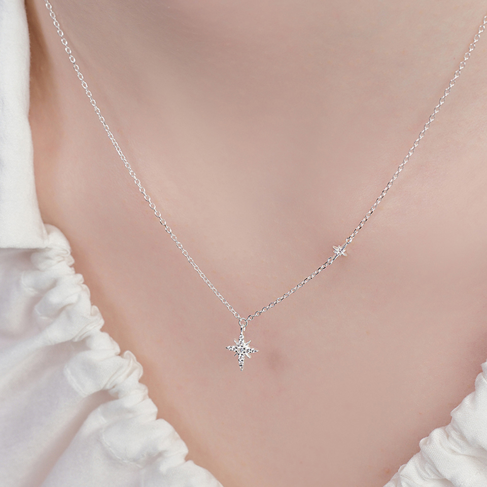 silver 925] dangle ribbon necklace - 감도 깊은 취향 셀렉트샵