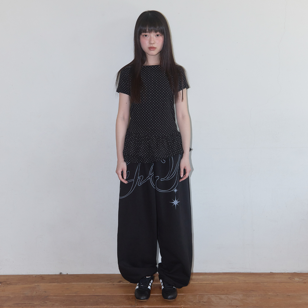 ■FANCY CLUB■ Frill Layered Dot Tee BLACK F25QB128 F25QB128 Frill Layered Dot Tee (White) F25QB128 - FANCY CLUB | 60