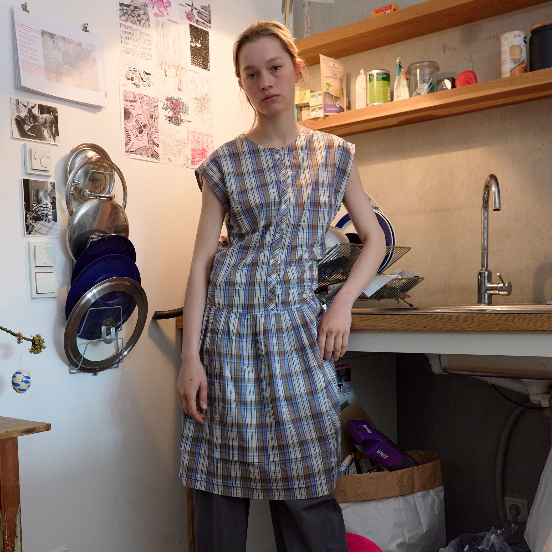 24SS clove] Seersucker Polo Dress (Blue) - 감도 깊은 취향
