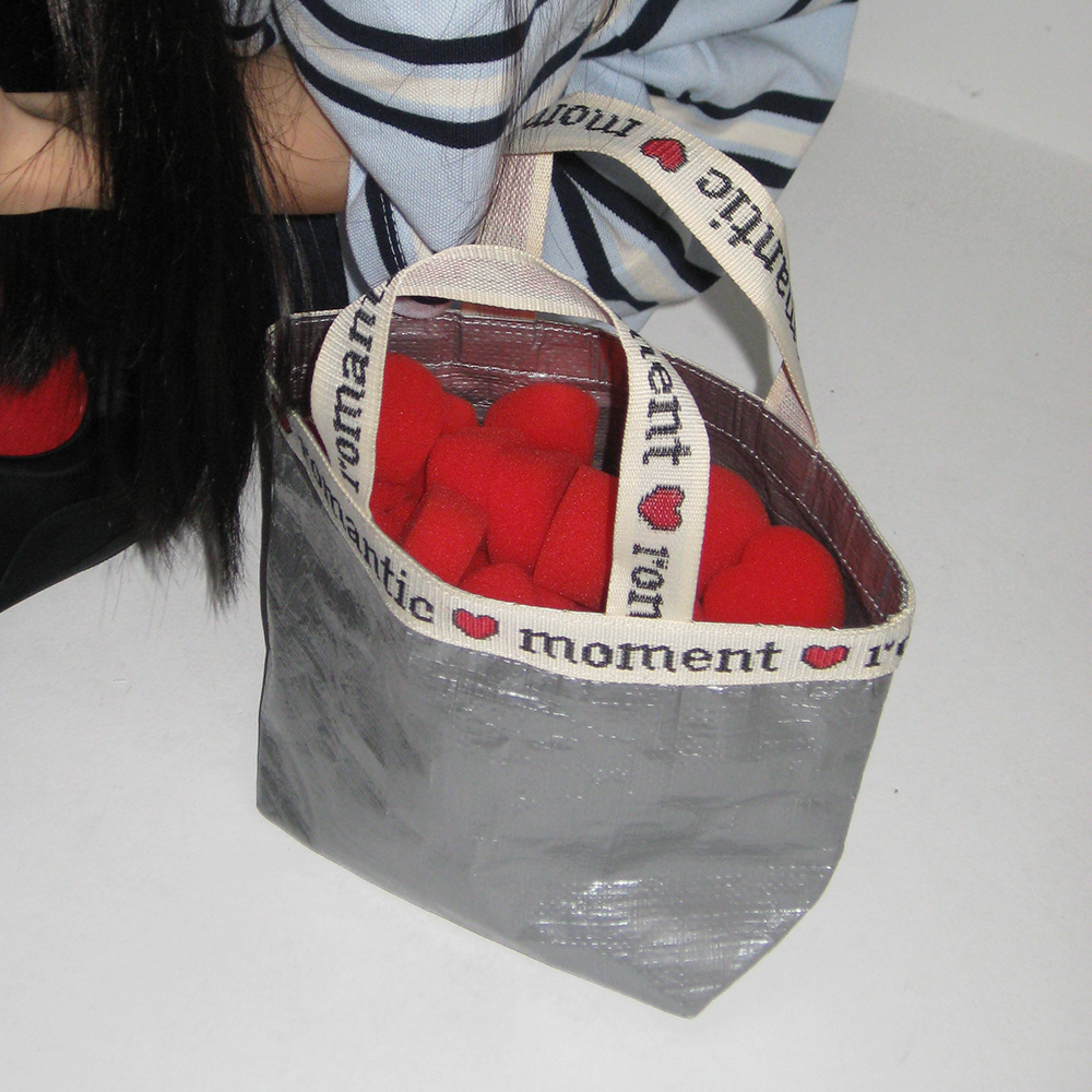 ★2025SS新作★RONRON★ROMANTIC MOMENT MINI TARPAULIN BAG ROMANTIC MOMENT MINI TARPAULIN BAG SILVER - 감도 깊은 취향
