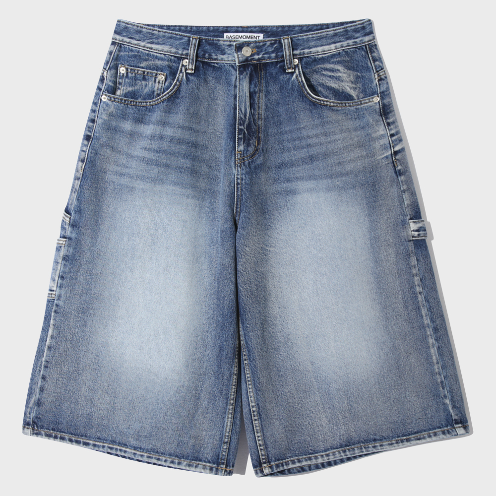 BACK POCKET POINT DENIM SHORTS IN BLUE - 감도 깊은 취향