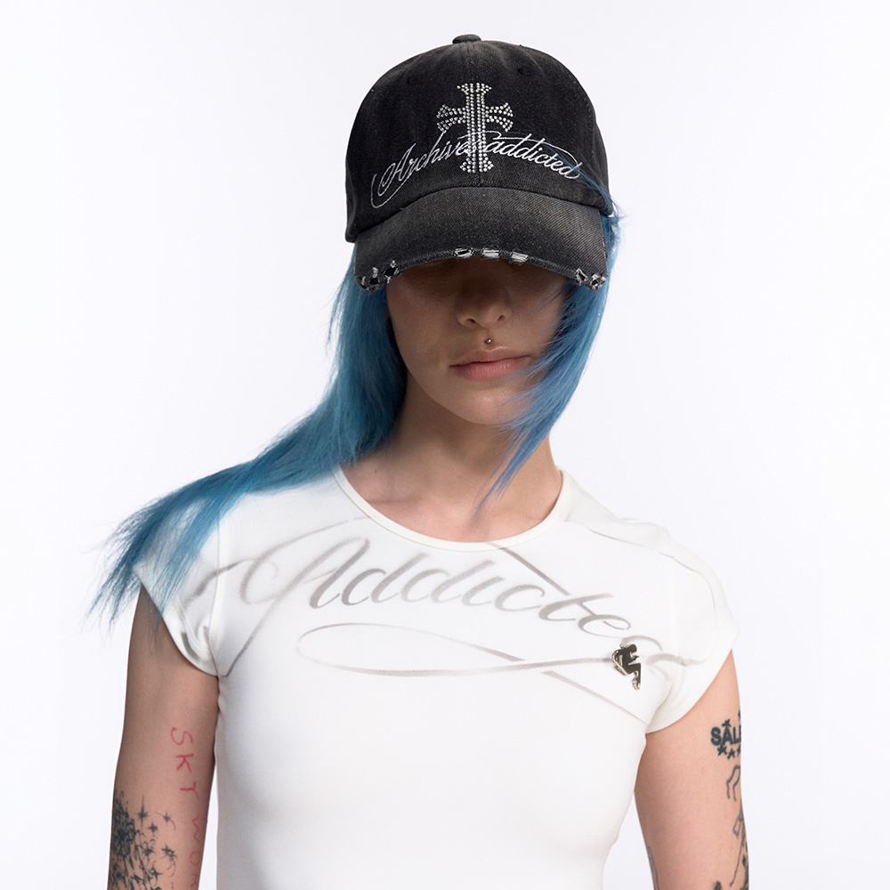 2000ARCHIVES★韓国★人気 CRUCIA CAP (BLACK DENIM) キャップ CRUCIA CAP (BLACK DENIM) - 감도 깊은 취향 셀렉트샵 29CM