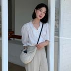 airy net bag (shoulder) - natural (M)