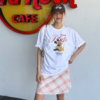 Mickey&Pluto_Oversized Tee Off-White
