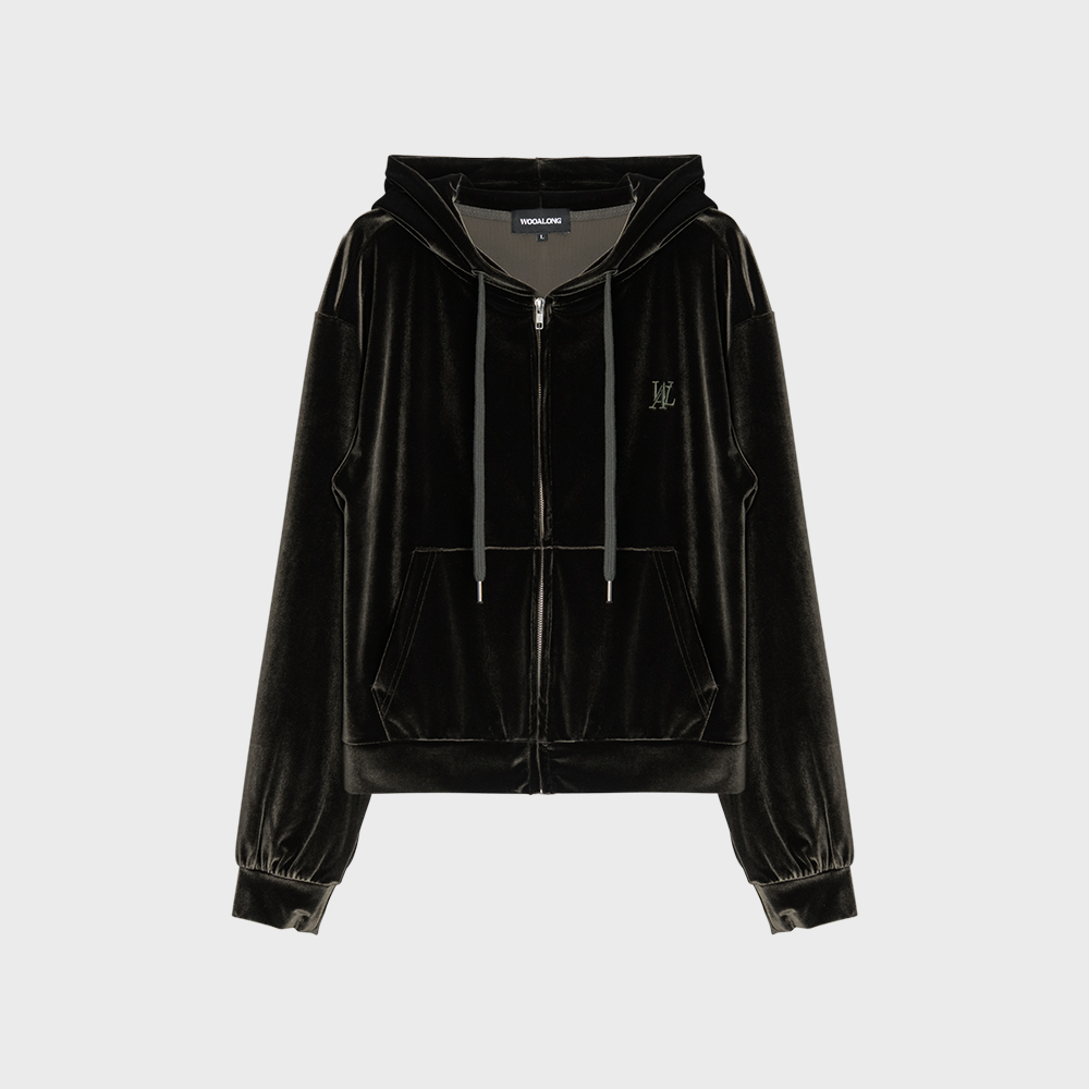 パーカー・フーディ WOOALONG Velour corduroy hood zip-up 4FT1547 Velour corduroy hood zip-up - BLUE - 감도 깊은 취향 셀렉트샵