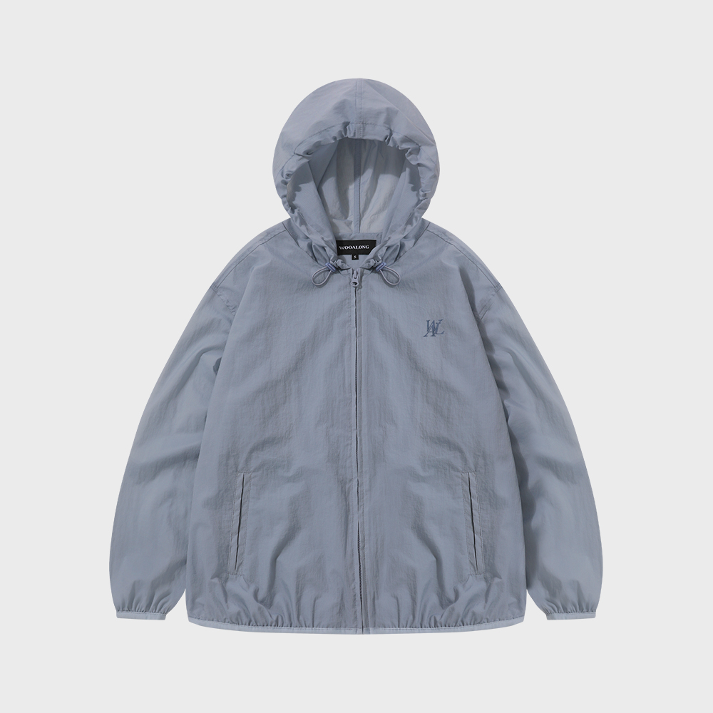 ジャケット WOOALONG Signature nylon light weight hood jumper LIGHT BLU Signature nylon light weight hood jumper - LIGHT BLUE - 감도