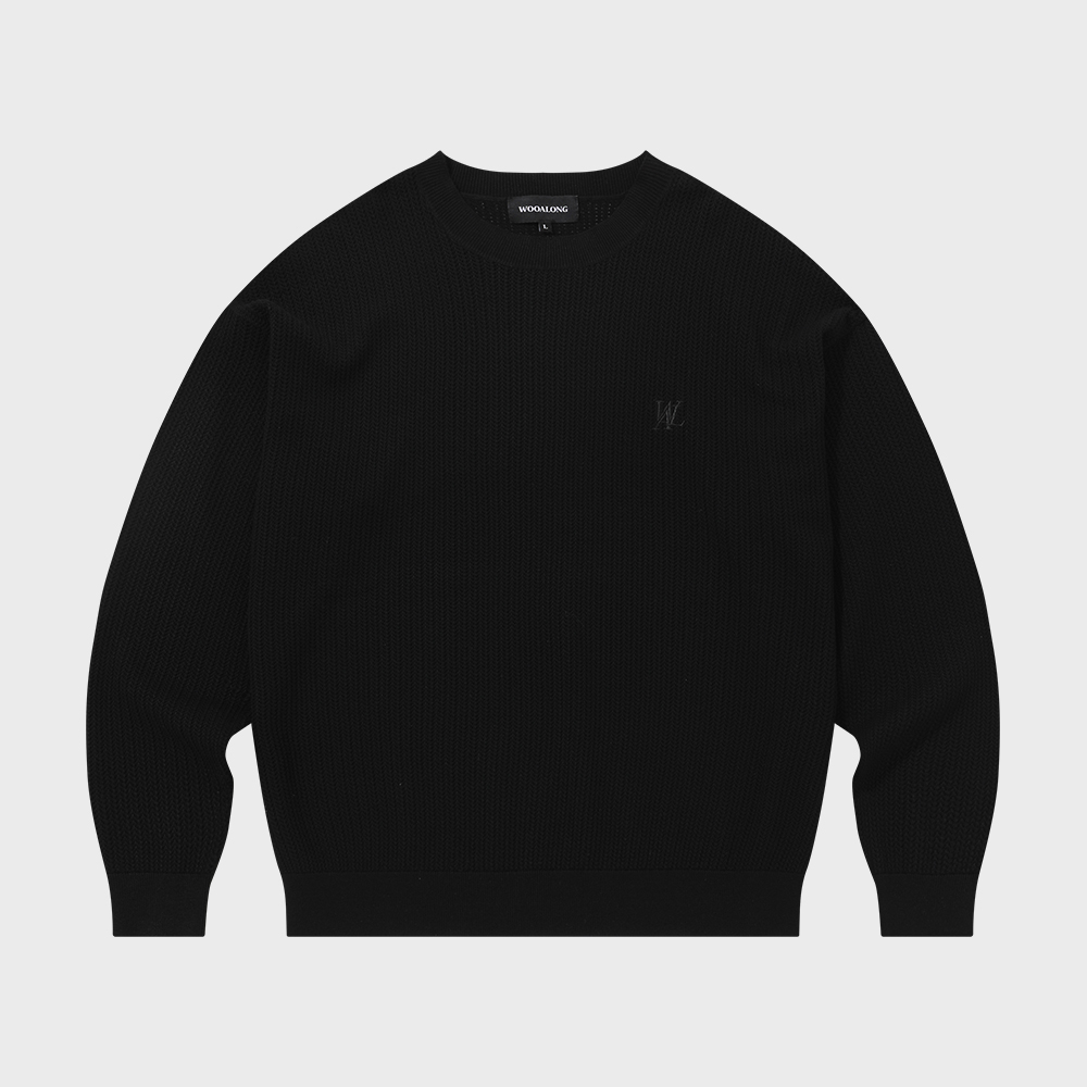 Signature balloon over sweatshirt - BLACK - 감도 깊은 취향