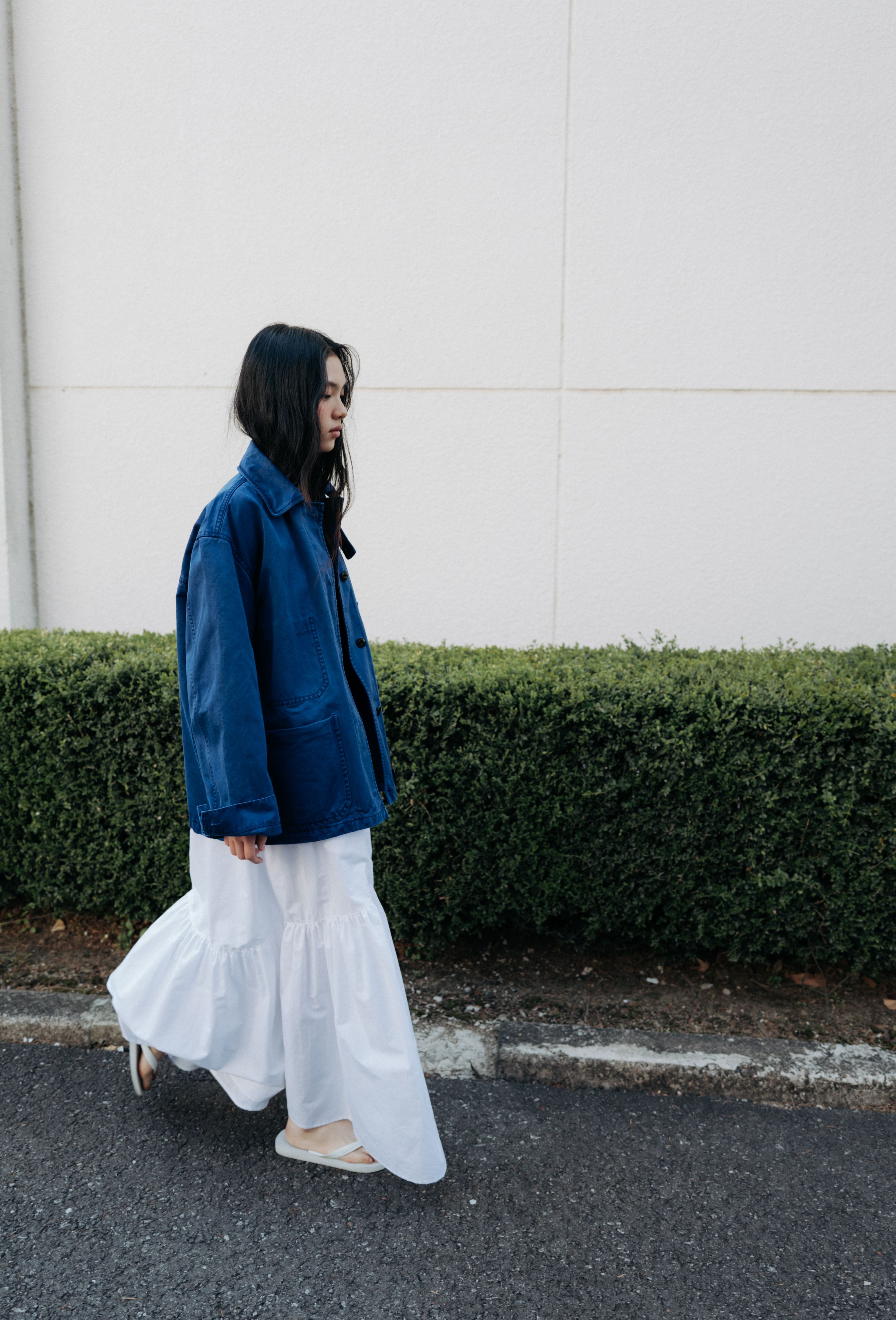 【韓国ブランド】MONOHA:25SS Cotton dyning work jacket Cotton dying work jacket (blue) - 감도 깊은 취향 셀렉트샵 29CM
