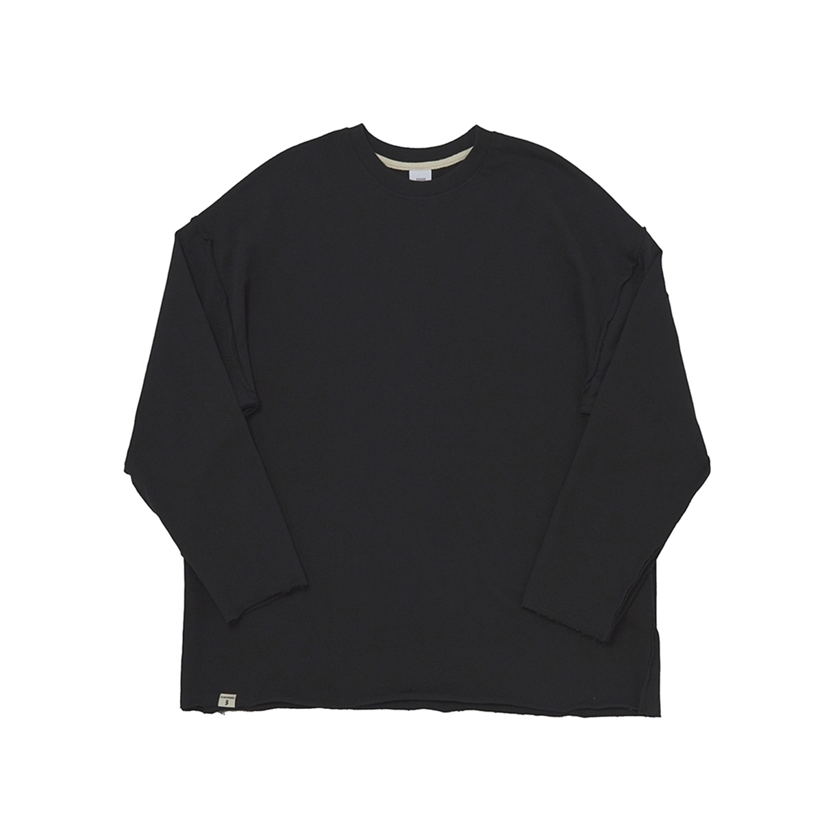 VINTAGE P. DYEING CUT-OUT BOX TEE (Black) - 감도 깊은 취향
