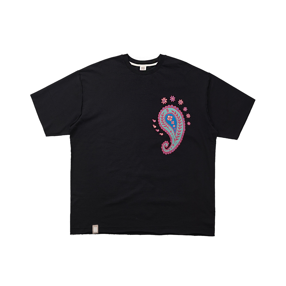 VINTAGE P. DYEING CUT-OUT BOX TEE (Black) - 감도 깊은 취향