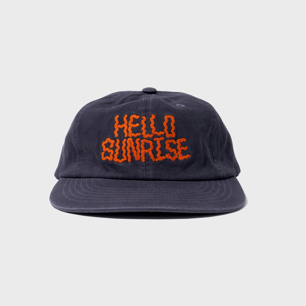 HELLO■Washed Typo Arch Logo 6panel Cap_Pacific Blue Washed Typo Arch Logo 6panel Cap_Pacific Blue - 감도 깊은