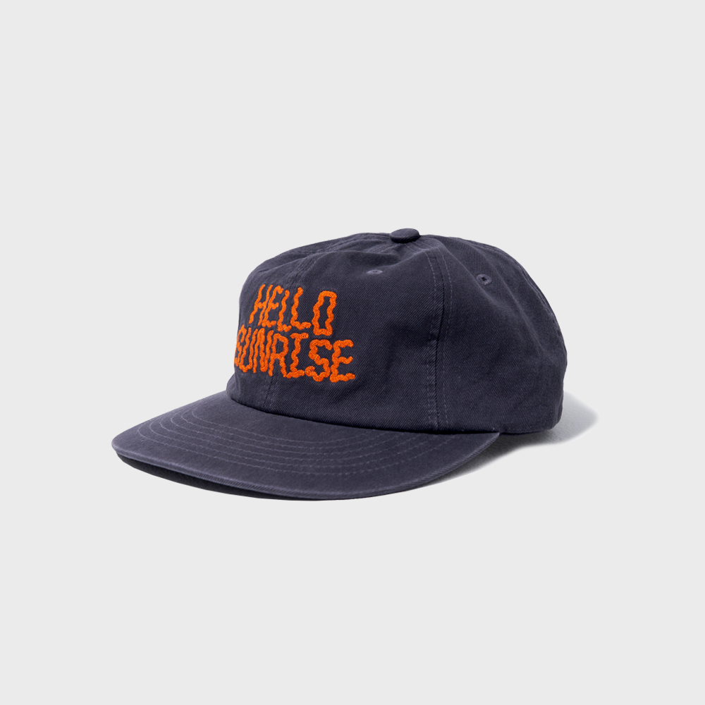 Washed Doodle Typo Relaxed Fit 6Panel Cap_Charcoal - 감도