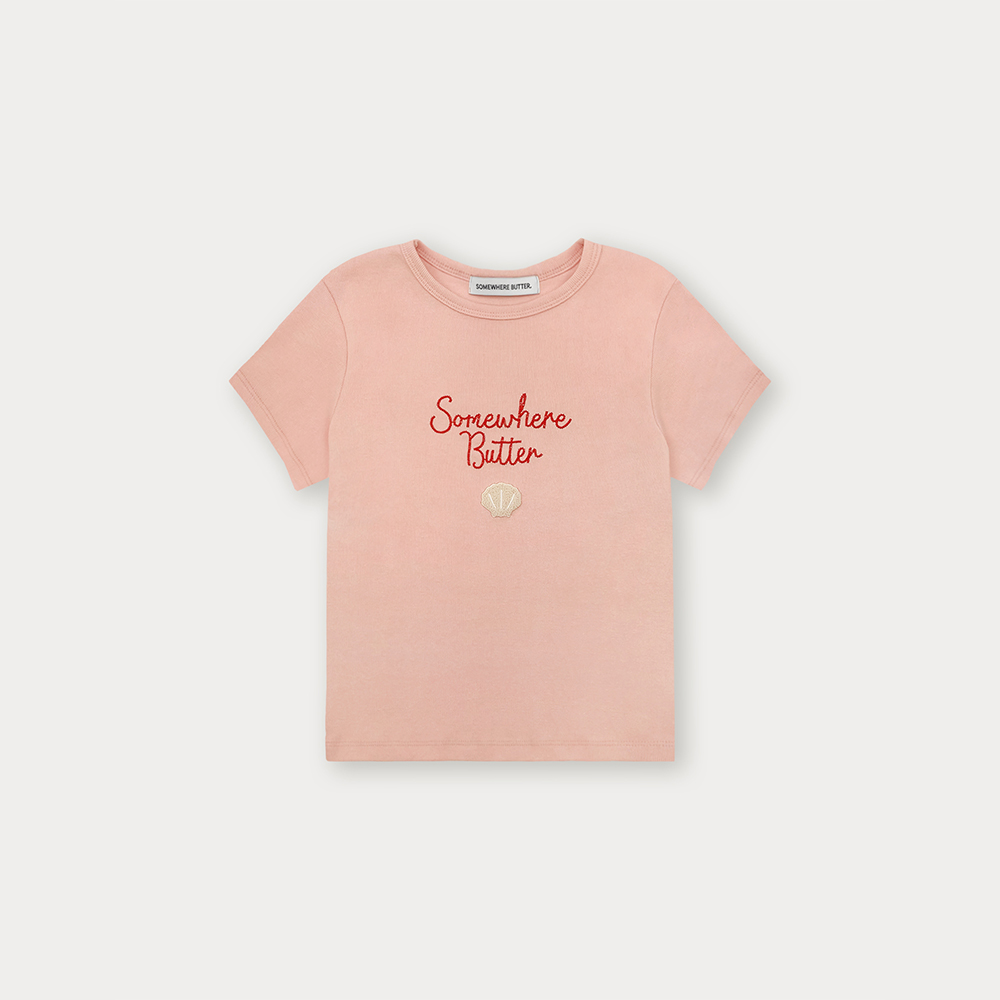 韓国 人気[SOMEWHERE BUTTER]BOUCLE HEART LOGO TOP 13th / 8.8 출고 Boucle Heart Logo Top - Ivory - SOMEWHERE