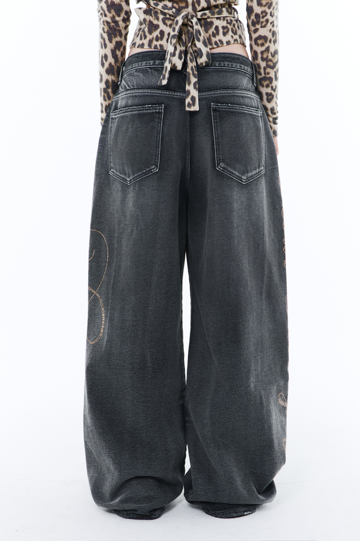 YEEL SIDE CUBIC DENIM PANTS GREY - 감도 깊은 취향 셀렉트샵 29CM