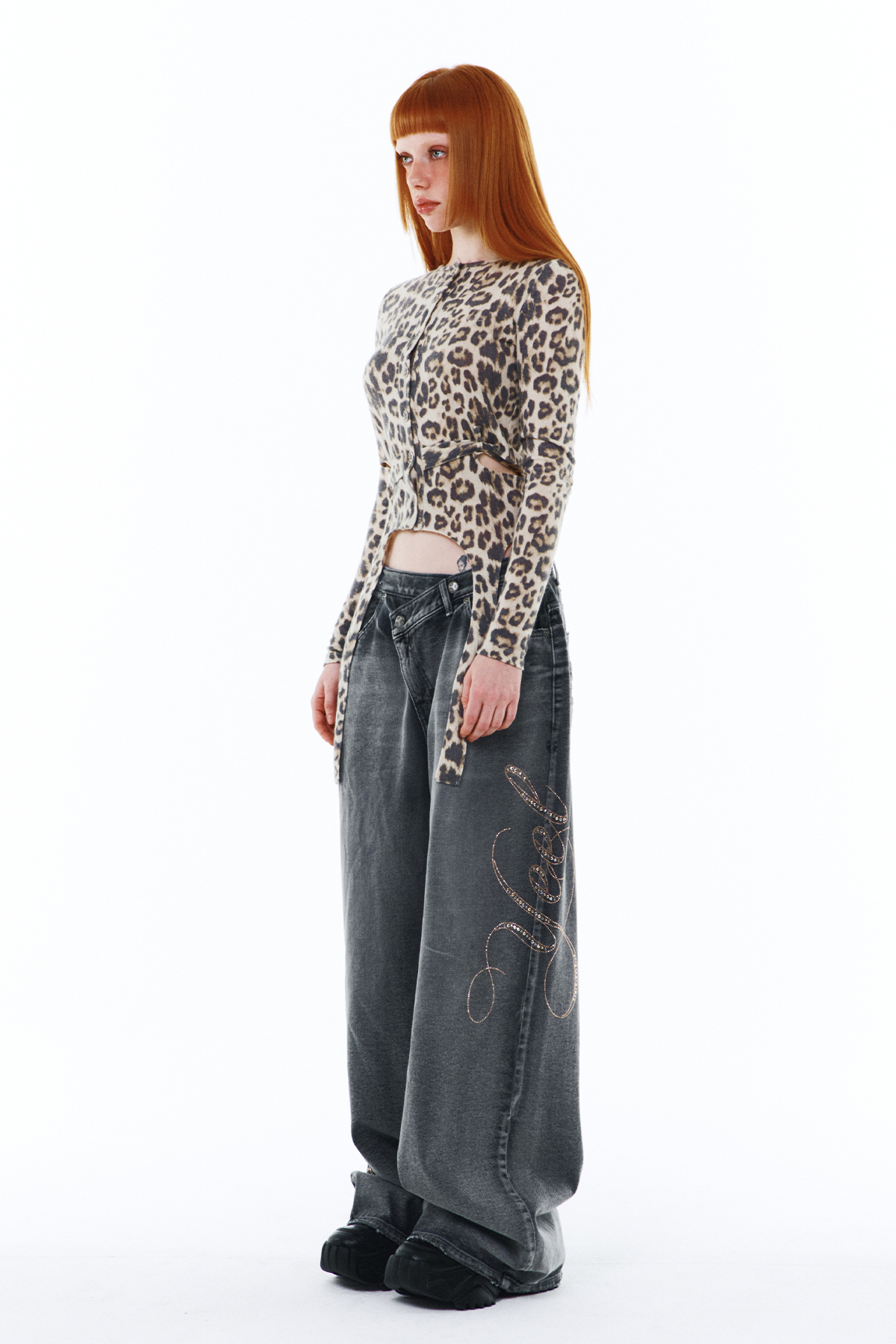 YEEL SIDE CUBIC DENIM PANTS GREY - 감도 깊은 취향 셀렉트샵 29CM