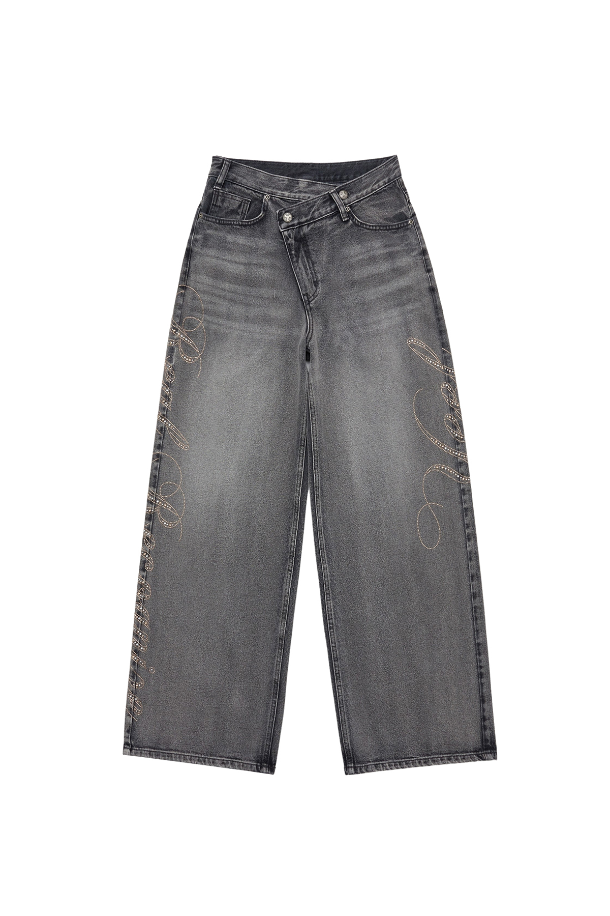 [YEEL] YEEL SIDE CUBIC DENIM PANTS /追跡付 YEEL SIDE CUBIC DENIM PANTS GREY - 감도 깊은 취향 셀렉트샵 29CM