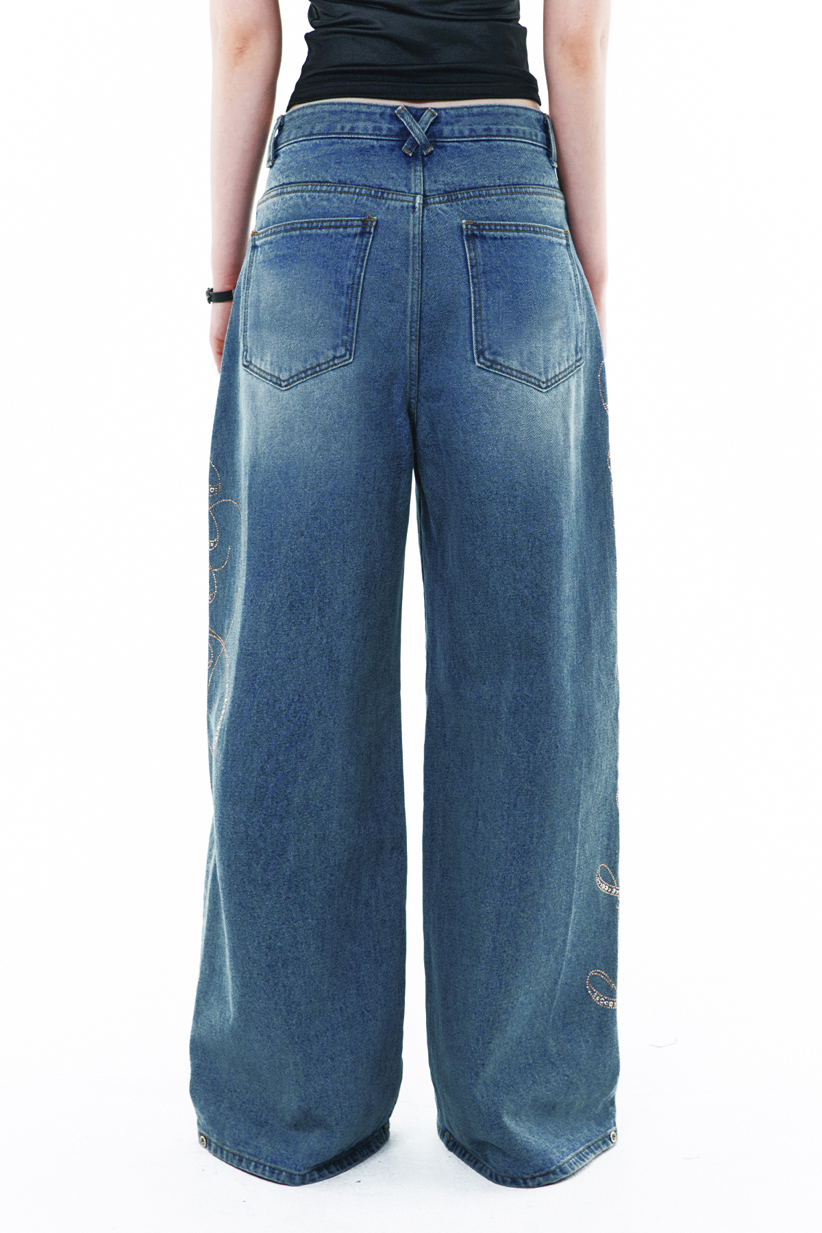 ★YEEL★ YEEL SIDE CUBIC DENIM PANTS YEEL SIDE CUBIC DENIM PANTS BLACK - 감도 깊은 취향 셀렉트샵 29CM