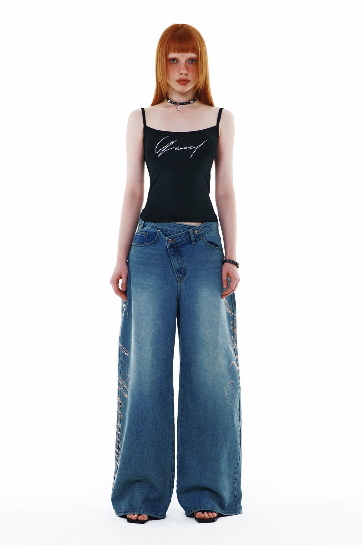 [YEEL] YEEL SIDE CUBIC DENIM PANTS ★大人気★ YEEL SIDE CUBIC DENIM PANTS BLACK - 감도 깊은 취향 셀렉트샵 29CM
