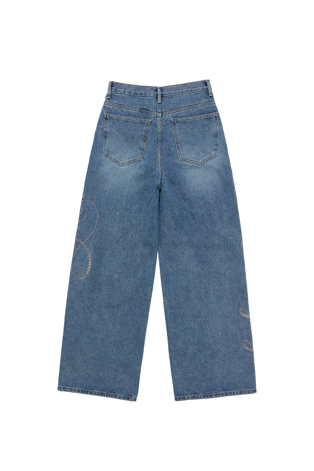 韓国商品/YEEL YEEL SIDE CUBIC DENIM PANTS YEEL SIDE CUBIC DENIM PANTS BLUE - 감도 깊은 취향 셀렉트샵 29CM