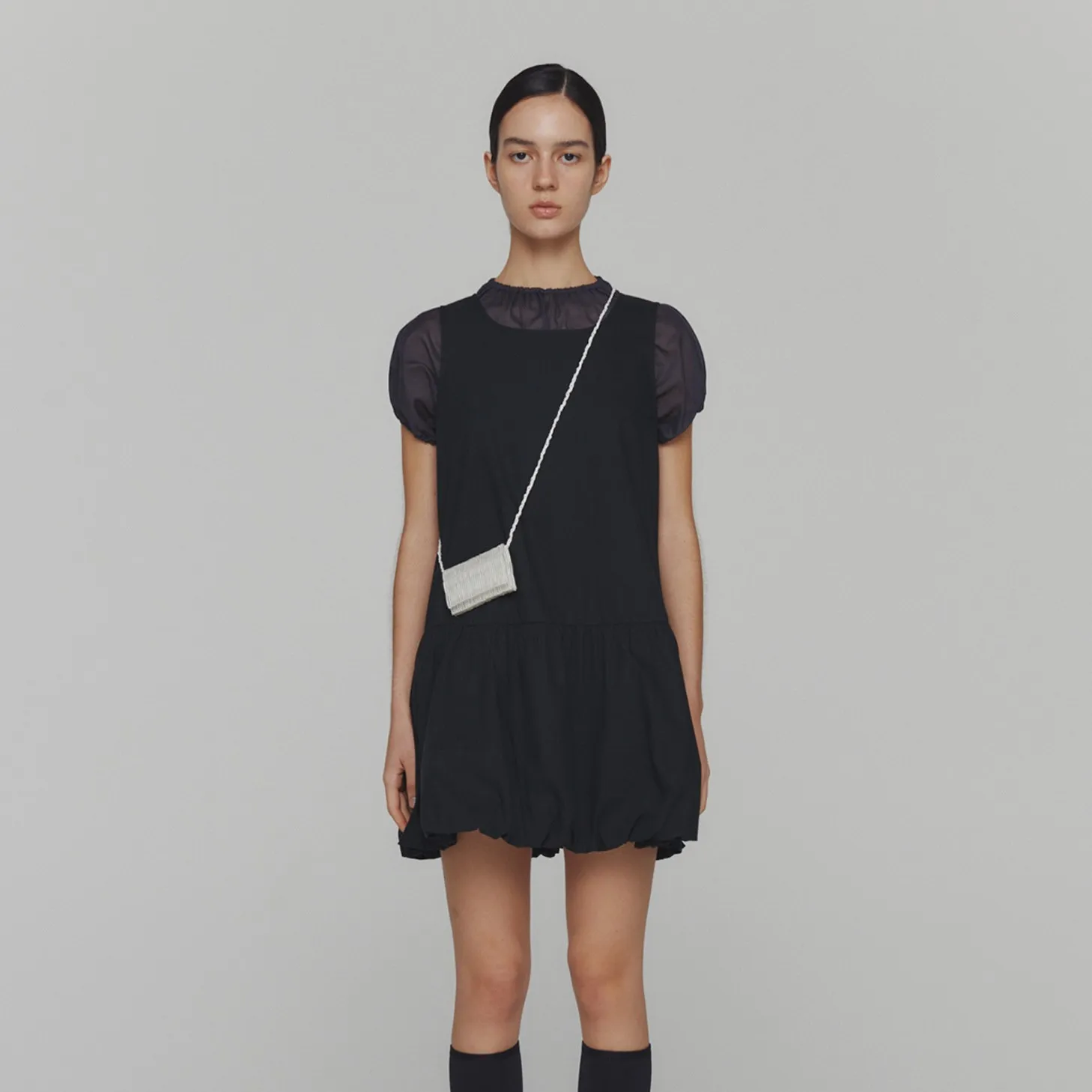 VOLUME MINI DRESS (BLACK)