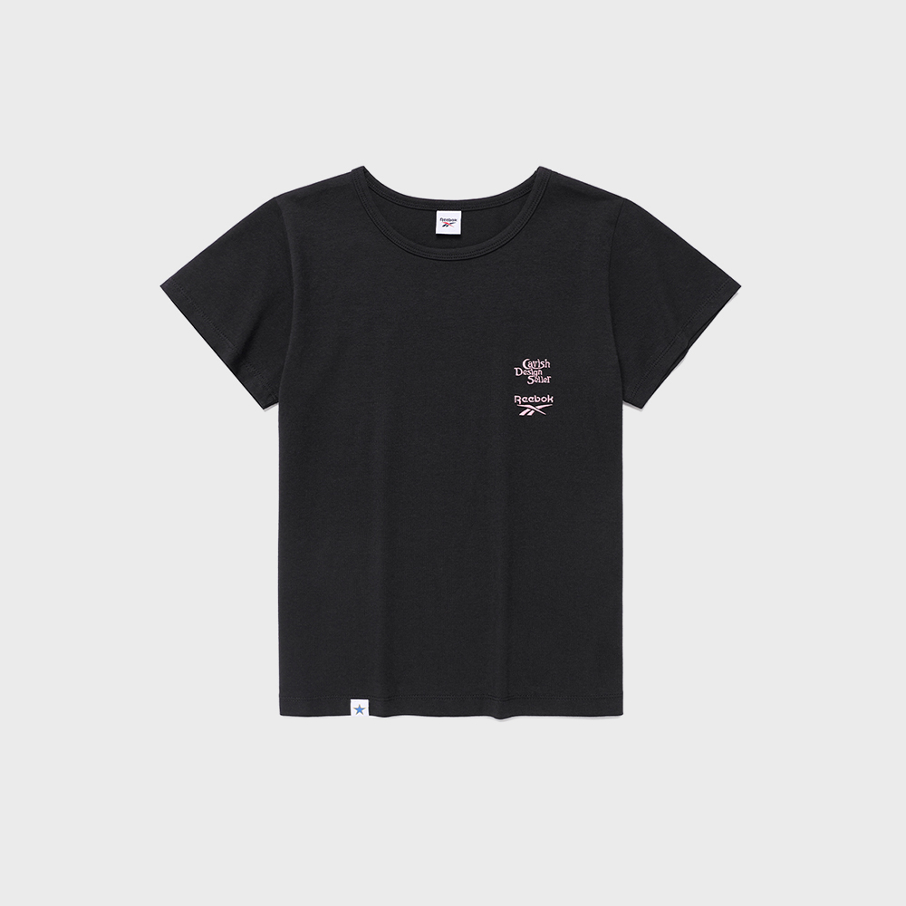 AEAE☆WEB LOGO CROP TSHIRTS PIGMENT BLACK WEB LOGO CROP T-SHIRTS [PIGMENT BLACK] - 감도 깊은 취향