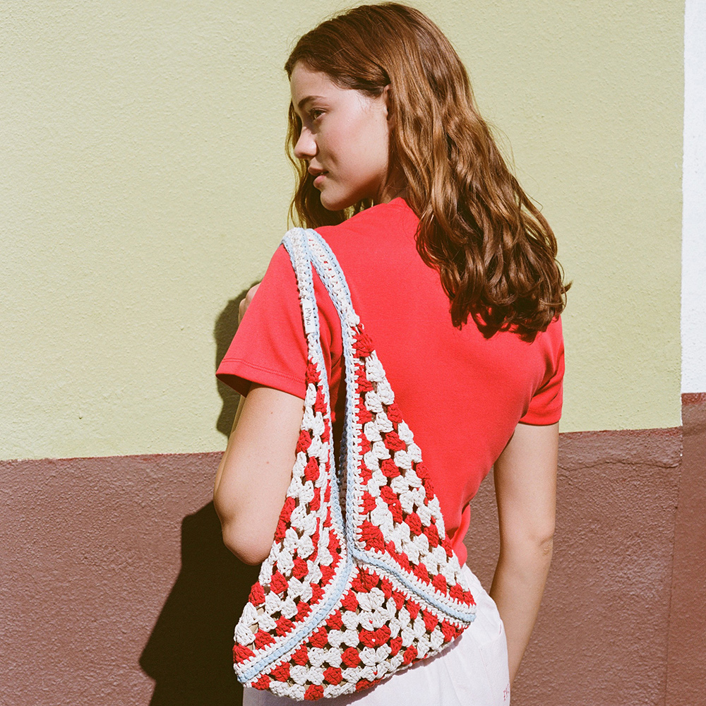 ★OROGEE★TANGLED SWIM KNIT BAG★Red★韓国★大人気★ Tangled Swim Knit Bag_Red - 감도 깊은 취향 셀렉트샵 29CM