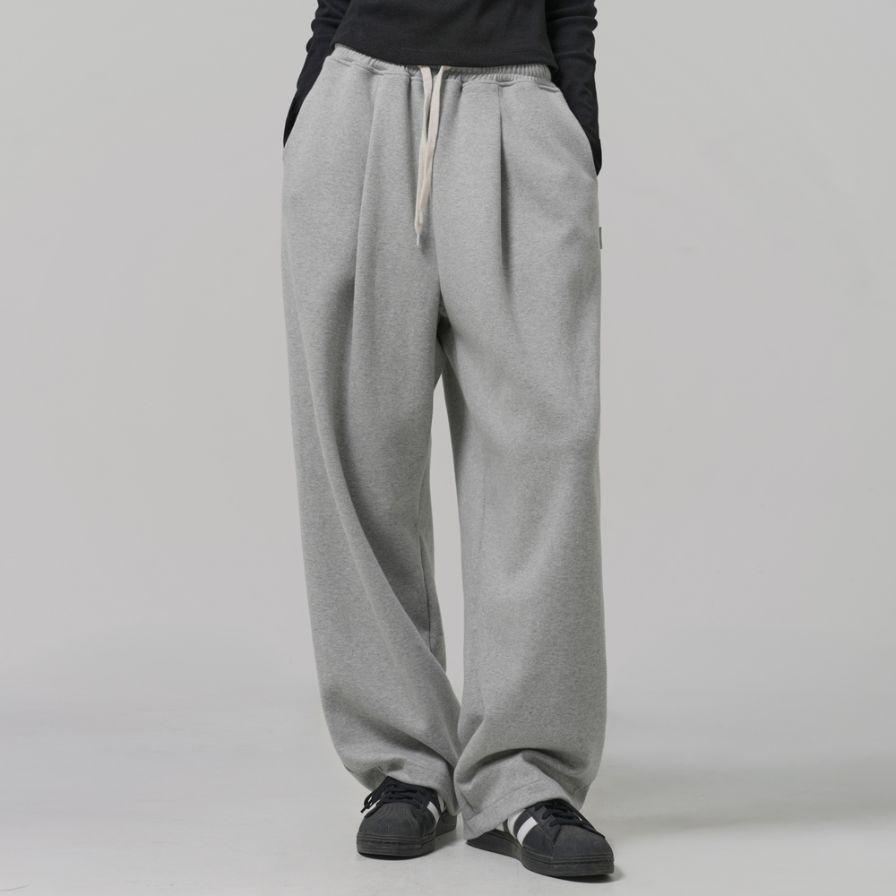 ★ PRENDA★ PRDA BIG PATCH LOGO WIDE PANTS DARK CHARCOAL PR PRDA BIG PATCH LOGO WIDE PANTS DARK CHARCOAL - 감도 깊은