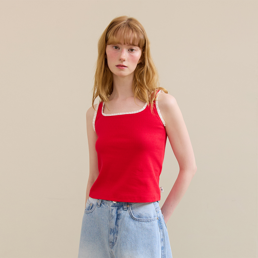 ★LUVISTRUE★SM LAYERED LACE SLEEVELESS(RED)★正規品/送料込 SM LAYERED LACE SLEEVELESS(RED) - 감도 깊은 취향 셀렉트샵 29CM