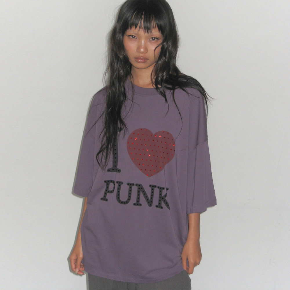 ★EXPIRED GIRL★ROCK STAR BABY TEE NAVY★正規品/韓国送料込 ☆EXPIRED GIRL☆ROCK STAR BABY TEE NAVY☆正規品/韓国送料込