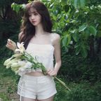 [2차-6/10 순차배송] DELPHINIUM CHIFFON SHIRRING TOP_TT5S210IV