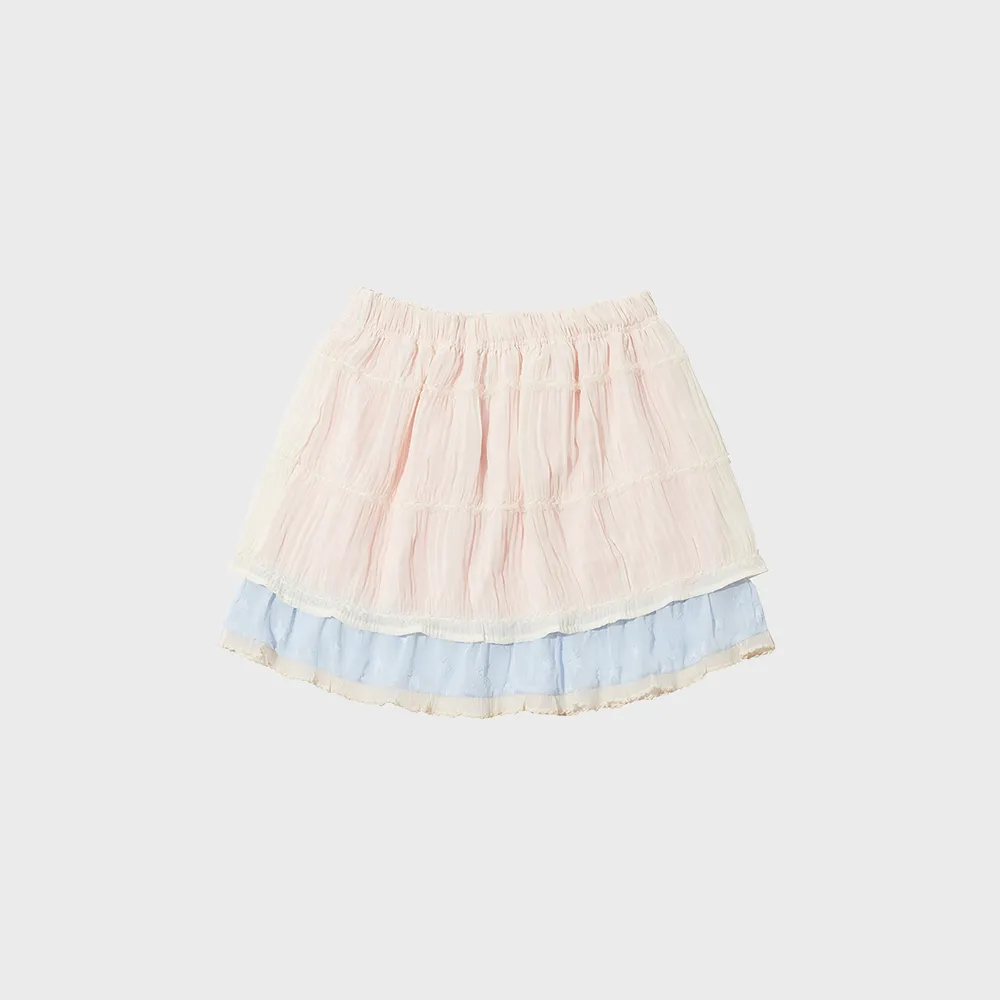 【LOULOUSEOUL】Baby Mushroom Mix Skirt (Beige) LOULOUSEOUL Baby Mushroom Mix Skirt - Beige | 하이츠스토어