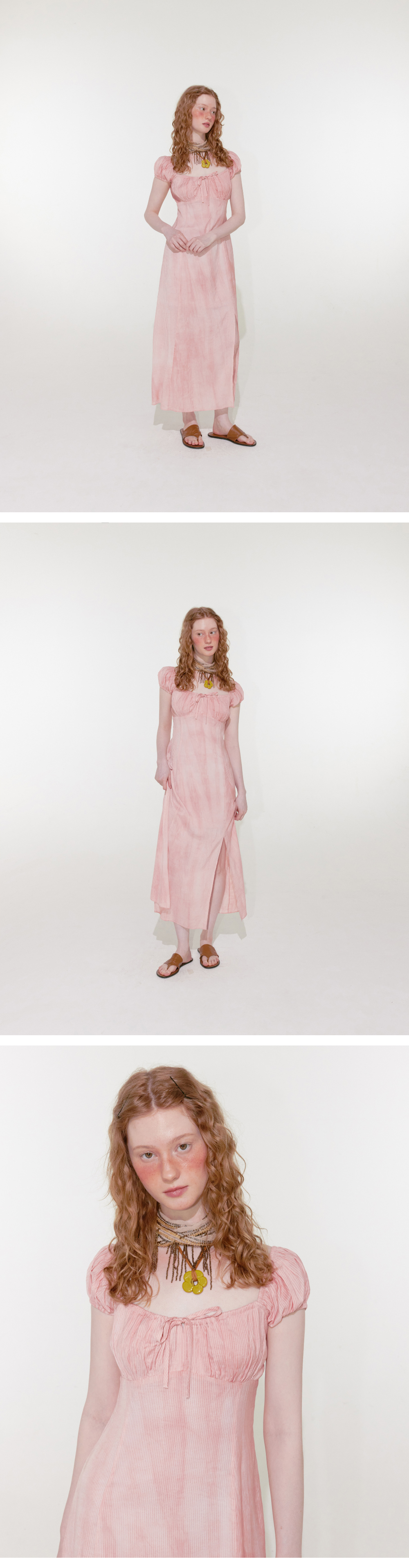 Cottage Stripe Puff Dress (Pink) - 감도 깊은 취향 셀렉트샵 29CM