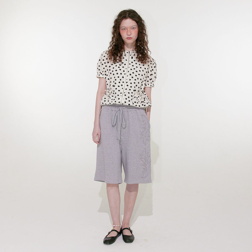 【LOULOUSEOUL】Western Sweat Shorts (Gray) JWZUY Workout Lounge Shorts for Women Athletic Running
