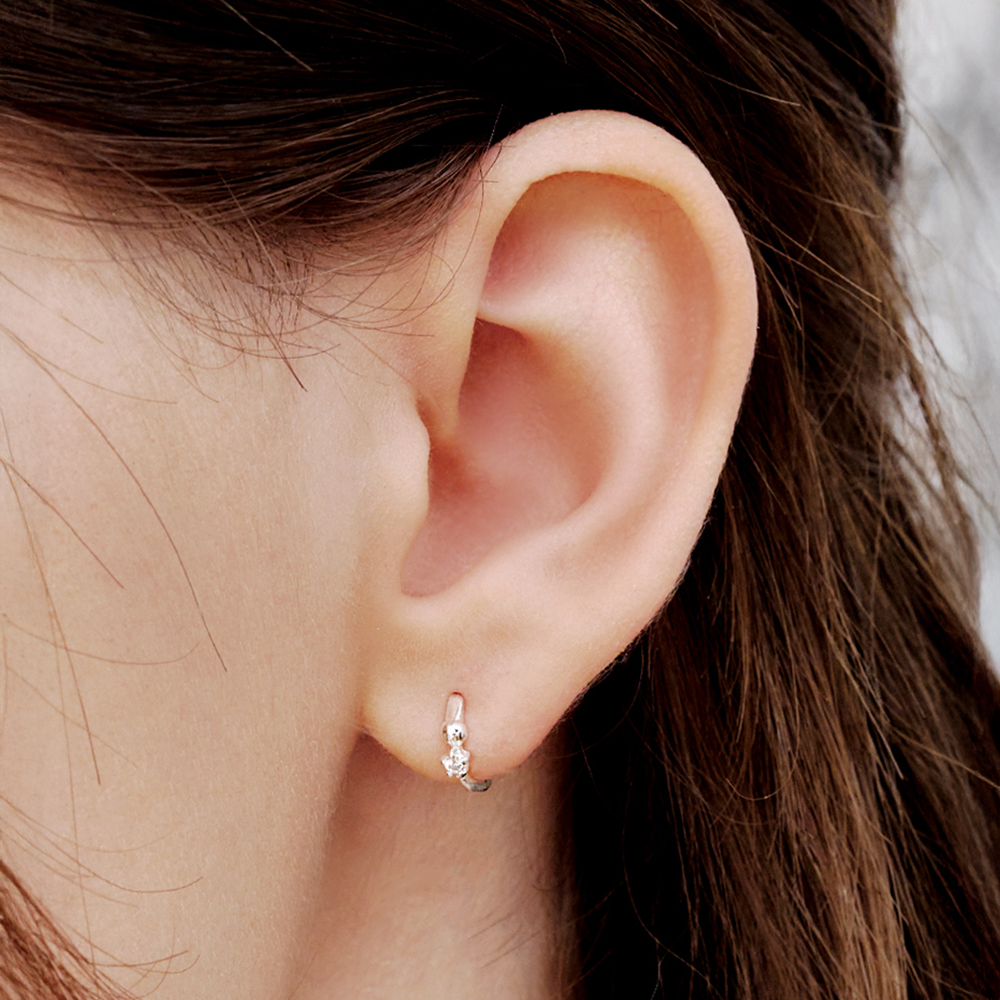 ■ENGBROX■ silver925 mist cubic earring EBEA25018SV refine cubic earring - ENGBROX | 60% - Asian Fashion Online