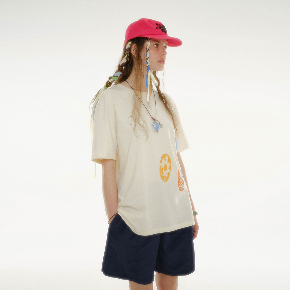 【HELLO SUNRISE】 HS x ETCblank Sunrise Dancing 6panel Cap HS x ETCblank Sunrise Dancing 6panel Cap_Cherry Red - 감도