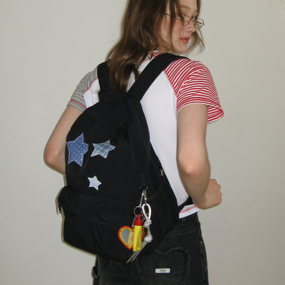 3 STAR PATCH BACKPACK BLACK - 감도 깊은 취향 셀렉트샵 29CM