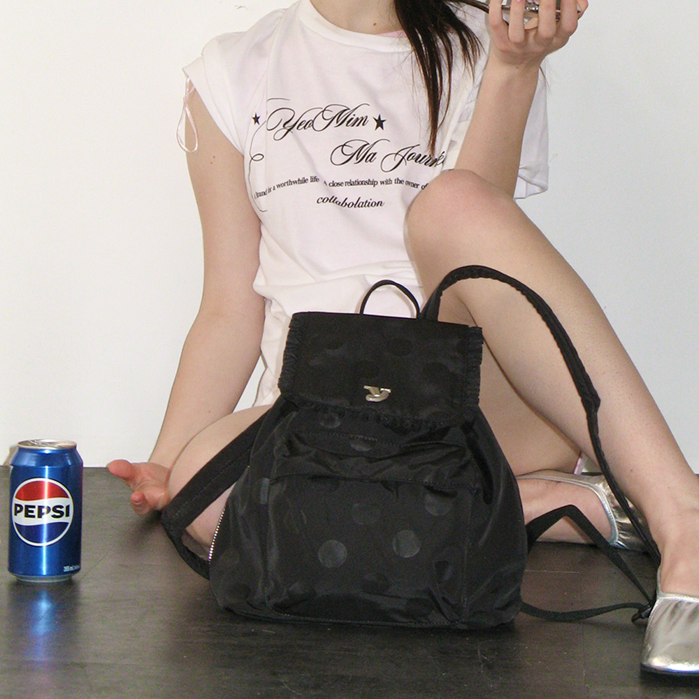 MIni Dot BackPack◆YEOMIM - black dot◆ MUSINSA | YEOMIM mini day backpack (dot corduroy)