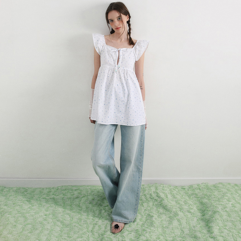【韓国BAD BLUE バッドブルー】Shooting Star Angel Dress White Shooting Star Angel Dress White - 감도 깊은 취향 셀렉트샵 29CM