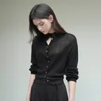 [2nd] Rive summer crop cardigan (black)