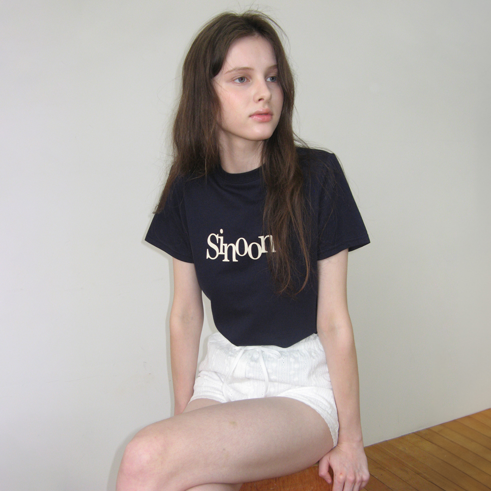Sinoon Signature Logo T-Shirts (Navy) - 감도 깊은 취향